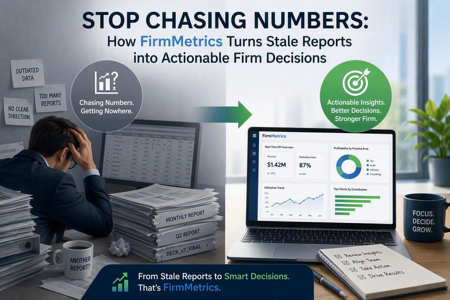 Stop Chasing Numbers: How FirmMetrics Turns Stale Reports into Actionable Firm Decisions