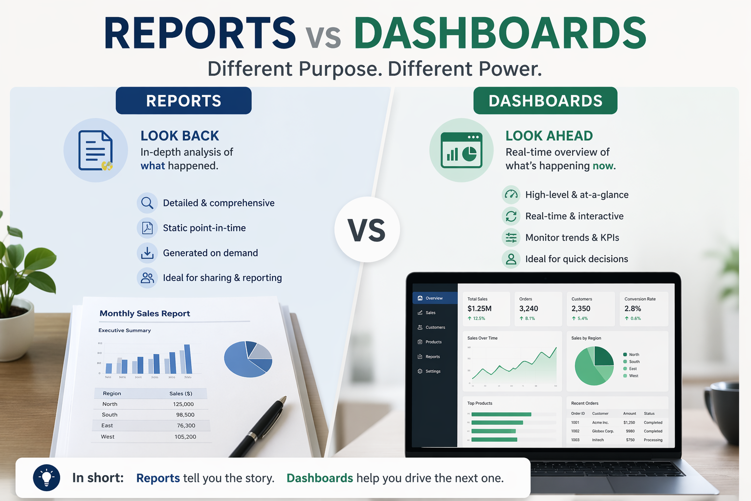 The Difference Between Reports and Dashboards—and Why It Matters